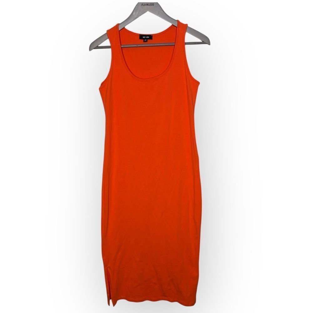 Saint + Sofia Organic Cotton Stretchy Maxi Dress size 4 Small